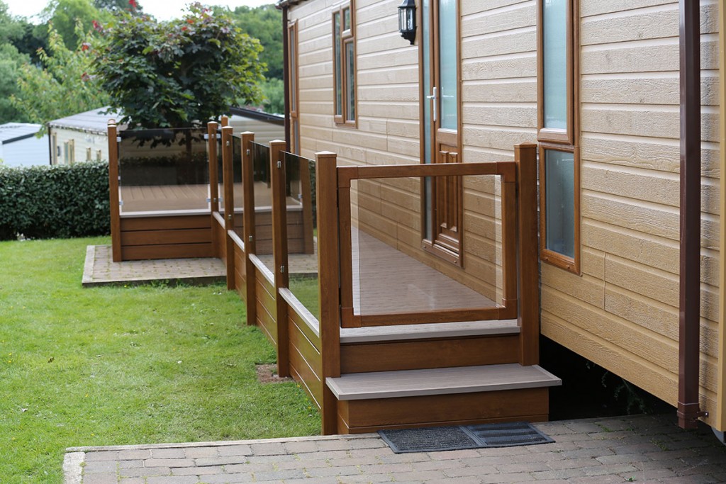 UPVC Decking with Bronze Glass